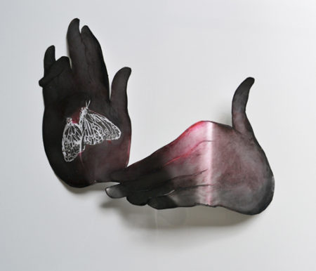 etched metal sculpture, Shiva