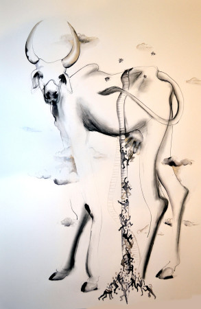 "Food Glorious Food" - Tania Sen's works on the topic are "Untitled Edibles" and "Reach"