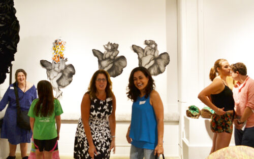 Etched metal sculpture at Monmouth Museum