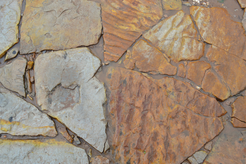 A close up of the pattern on the wall
