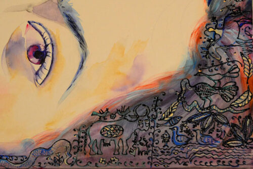 Depicting Her Essence - I, painting, by Tania Sen