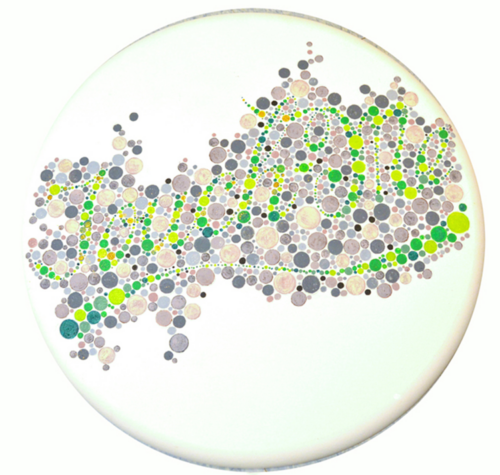 Color Vision III, acrylic on canvas, by Tania Sen