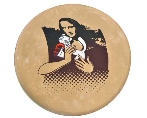 Jamini's Kitty, mixed media on canvas, by Tania Sen