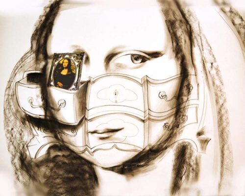 Precious Possessions, mixed media on paper, by Tania Sen