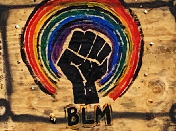 BLM, photo of mural by Tania Sen
