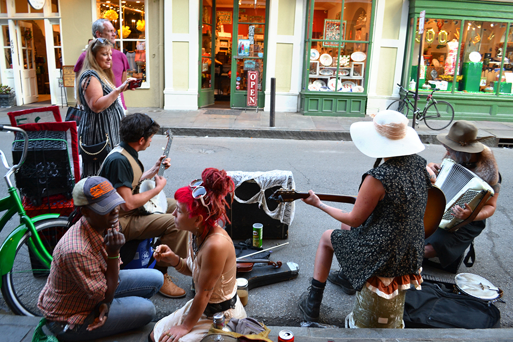 Street Musicians, Bourbon Street, New Orleans, "The American Way"