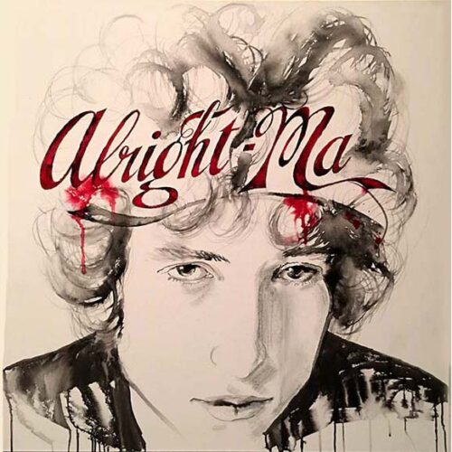 Alright Ma, mixed media drawing on canvas