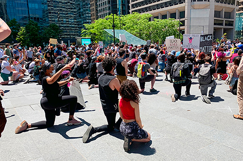 BLM protest at City Hall, Philadelphia