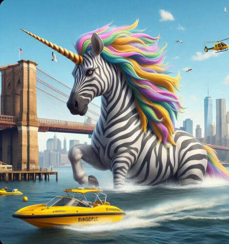 Zebracorn, ai, rendition